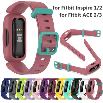 Fitbit Inspire 1 2 / ACE 2 3 saat kayışı Silikon Watchband Bilezik Bilek bant Saatler Sapanlar İle Kılıf Yumuşak Dayanıklı