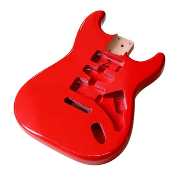 Kırmızı Renk Kavak Ahşap ST Elektrik Gitar Gövdesi Fabrika Yapımı Gitar Aksesuarları İyi Gitar Varil 5.7 cm Cep Genişliği