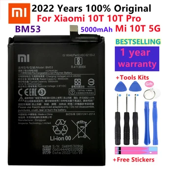 100% Xiaomi Origina Yedek Pil Xiaomi İçin BM53 10T 10T 10T 5000mAh BM53 Pil Pro Mi Bateria+ Ücretsiz Araçlar