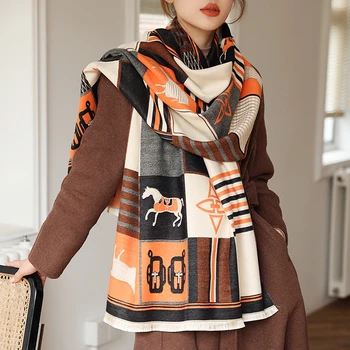 Kış Kaşmir Eşarp Bayan Tasarım Sıcak Şal Battaniye Arabası Eşarp Kadın Şal Kadın Dekorasyon Kalın Fular