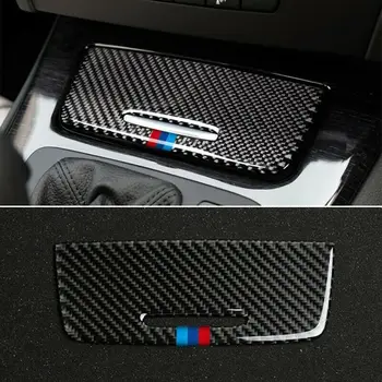 Karbon Fiber Vites Pozisyon Paneli Kapak Trim Şerit Fit BMW 3 Serisi E90 E92-2005-12 Araba Paneli ayar kapağı Sticker Dekor