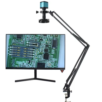 48MP 4K 1080P HDMI USB Endüstriyel Video Mikroskop Kamera 130X Zoom C Dağı Lens Uzaktan Kumanda Telefon PCB Tamir Lehimleme