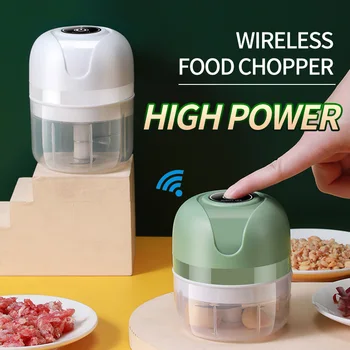 Elektrikli Gıda Sarımsak Ezici Mini sebze kesicisi Biber Et Zencefil Ezici Makinesi USB Şarj Karıştırıcılar Mutfak Aletleri
