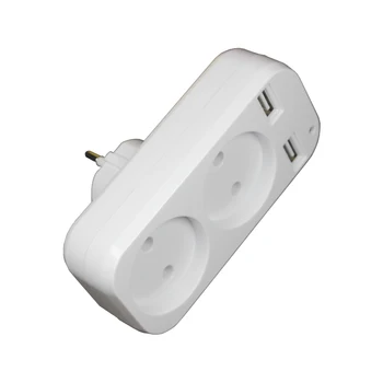 Duvar Soket USB fiş adaptörü 2 Soket telefon şarj için Ücretsiz kargo Çift USB Bağlantı Noktası 5 V 2A Usb electrique çıkış usb Z1-11