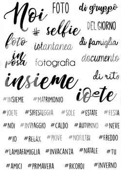 Italyan Kelimeler Şeffaf Şeffaf Silikon Damga Mühür DIY Scrapbooking fotoğraf Albümü Dekoratif Açık Damga W1270