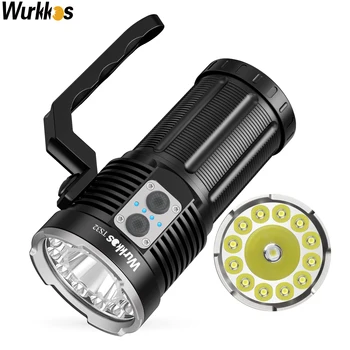 Wurkkos TS32 güçlü el feneri 15000LM 3A güç bankası çift anahtarı 3 * 21700 su geçirmez ışık 12 * XPL2 / LH351D + 1 * SFT40 LED