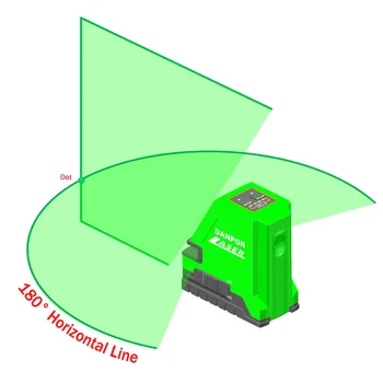 Danpon Lazer Seviyesi Yeşil 2 Satır, Yüksek Parlaklık, Yatay Çizgi 180°, Modüller Asferik Cam Lens ile monte edilir.VH-181