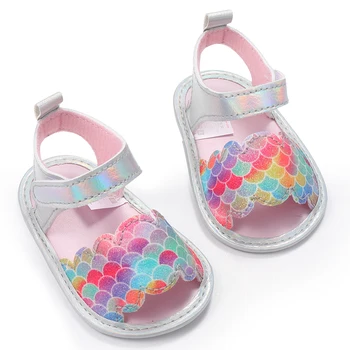2021-07-06 Lioraitiin 0-9M Yaz Bebek Bebek Kız Sandalet Desenleri Kaymaz Ayakkabı yürüyüş ayakkabısı Prewalker