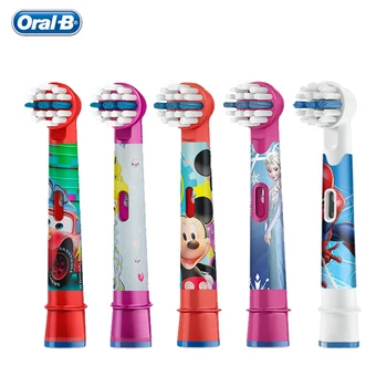 Oral B Çocuklar için Yedek Elektrikli Diş Fırçası Kafaları Yaş 3+ Çocuk Yuvarlak Rotasyon Diş Fırçası Kafaları Yumuşak Yedekler 4 adet / paket