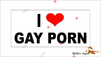 I Love Heart Gay Porno Tampon Çıkartması / Çıkartma Pencere Araç Kutusu BS-50061