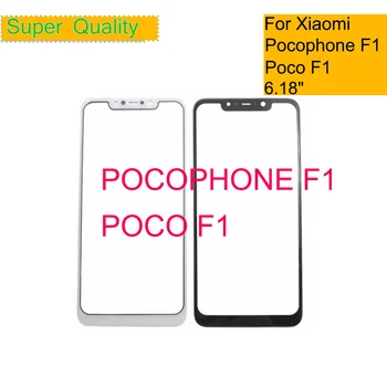 10 Adet / grup Xiaomi Pocophone F1 dokunmatik ekran paneli Ön Dış Cam Lens İçin Xiaomi Poco F1 LCD Cam OCA