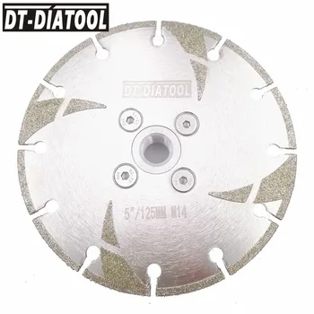 DT-DIATOOL Dia 105/115 / 125mm Elektroliz Takviyeli elmas kesim Disk Testere Bıçağı M14 İplik Mermer Granit Kesim Öğütme Bıçağı
