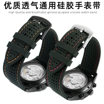 Silikon Kordonlu Saat Mido Dümen Citizen Seiko Rolex Casio Fosil Spor Nefes Silikon saat kayışı 20 22 24mm Erkekler