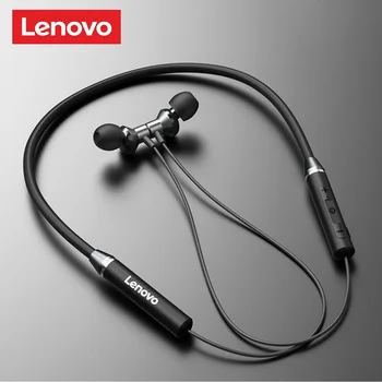 Lenovo HE05 Kulaklık BT5. 0 Kablosuz Kulaklık Manyetik Boyun Bandı Kulaklık IPX5 Su Geçirmez Spor Kulaklık Gürültü İptal Mic ile