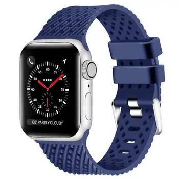 Silikon Kayış apple saat bandı 44mm 40mm 42mm 38mm correa 3D Doku watchband bilezik iwatch serisi 6 5 4 3 se 7 45mm 41mm