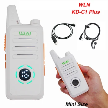 2 adet WLN KD-C1 Artı Mını el telsizi KD C1 İki Yönlü Telsiz Ham Communicator Radyo İstasyonu 16 Kanal mini telsiz