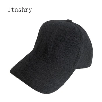 2021 Yeni moda yün beyzbol şapkası Kalınlaşmak Sıcak Saf renk casquette şapka Erkekler Kadınlar şapkalar toptan kışlık şapkalar kadınlar için