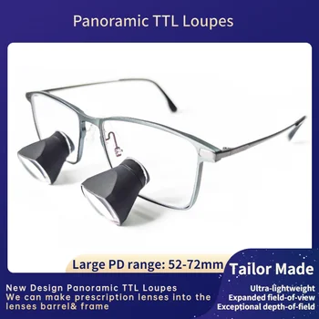 Burite Yeni Tasarım Panoramik TTL2. 5X/3.0 X / 3.5 X Loupes Titanyum Çerçeve Lens Aracılığıyla Diş Tıbbi cerrahi Mercekler