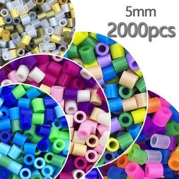5MM Mix Renk 2000 Adet Perler Piksel Bulmaca Demir Boncuk çocuklar için Hama Boncuk Diy Yüksek Kaliteli El Yapımı Hediye oyuncak