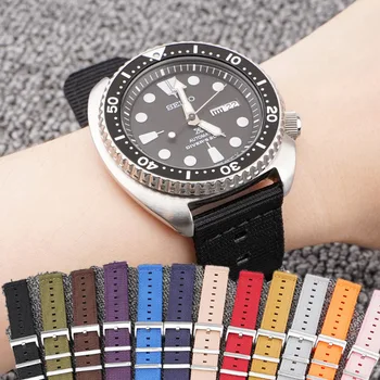 Naylon saat kayışı Seiko Samsung watch4 Huawei gt 18mm 20mm 22mm 24mm Hızlı Bırakma Nato Bilezik Kordonlu Saat