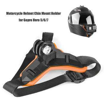 Motosiklet Kask Çene Standı Dağı Tutucu GoPro Hero 5/6/7 Eylem Spor Kamera Tam Yüz Tutucu Motosiklet Kamera Aksesuarı