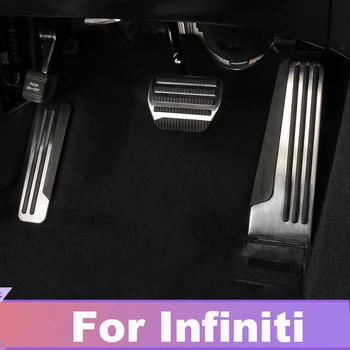 Infiniti için G25 G35 G37 Q50 Q60 EX25 QX50 QX70 EX FX M25 Q60S Gaz Fren Pedalı Footrest Kılıf Pedleri Trim Aksesuarları