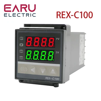 REX-C100 PID akıllı sıcaklık kontrol cihazı Evrensel REX-C100 Termostat SSR Röle çıkışı Evrensel K PT100 J Tipi Giriş