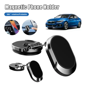 Ultra Mini Manyetik Araç Telefonu Tutucu Katlanır Dashboard Telefon Dağı 360° Rotasyon Cep Telefonu Braketi iPhone 13 12 Samsung