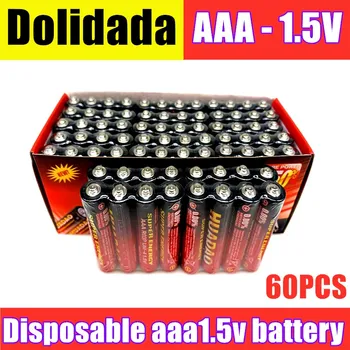 Tek kullanımlık battery1. 5v Pil AAA Karbon Piller Güvenli Güçlü patlamaya dayanıklı 1.5 Volt AAA Pil UM4 Pil cıva Yok