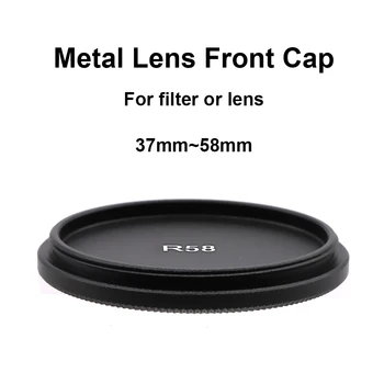 Metal Lens Filtre Ön Kapak Alüminyum Alaşımlı Vidalı Evrensel 37mm 40.5 mm 43mm 49mm 52mm 55mm 58mm