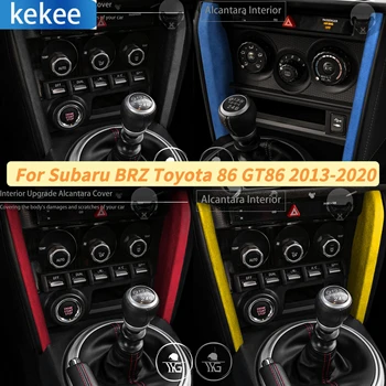 Dönüş Kürk Süet Wrap Kapak Subaru BRZ Toyota 86 GT86 2013-2020 Yan Merkezi Kontrol Şeridi Kalıp Trim ABS Araba Aksesuarları