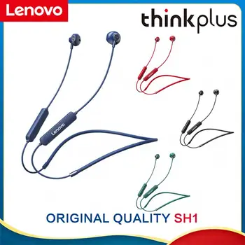 Lenovo SH1 Gerçek Bluetooth 5.0 kablosuz kulaklık Boyun Monte Yarı Kulak Müzik Koşu Su Geçirmez Kulaklık HİFİ sporcu kulaklığı