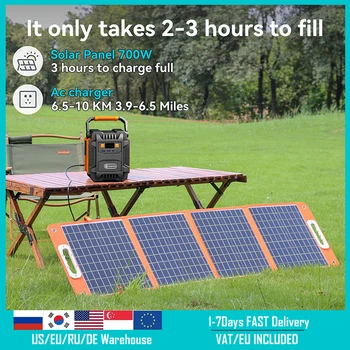 200W Katlanabilir GÜNEŞ PANELI Kiti ile Ev için Pil Izgara Sistemi Güneş Işığı Taşınabilir Açık Kamp Enerji A201