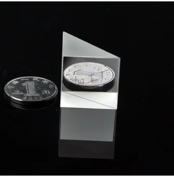 Optik Prizma K9 Glass15mm Dik Açı İç Yansıma Ayna Kaplı Alüminyum ve Baskı Siyah büyük yüzey