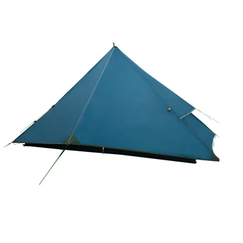 Yağmur geçirmez Açık Kamp Çadırları Ultralight Çift Katmanlar Rodless Piramit Çadır Tek Kişi 4 Sezon Sırt Çantasıyla yürüyüş çadırı