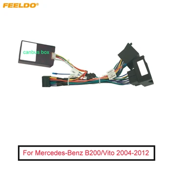 Araba Ses Kablo Demeti Canbus Box Mercedes-Benz İçin B200 Satış Sonrası 16pin CD / DVD Stereo Kurulum Tel Adaptörü