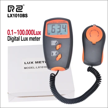 RZ dijital ışık ölçer profesyonel Luxmeter Lux / FC metre 0-100000 Lux luminometre fotometre ışık ölçer LX10410BS