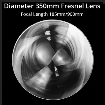 350mm Büyük Optik PMMA Fresnel Lens Odak Uzaklığı 185mm 900mm güneş yoğunlaştırıcı Büyük Plastik Büyüteç