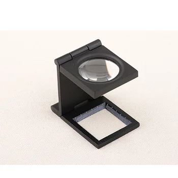 Büyüteç Optik Lens 10 Kez Siyah Katlanabilir baskı bezi Büyüteç Ölçekli Büyüteç