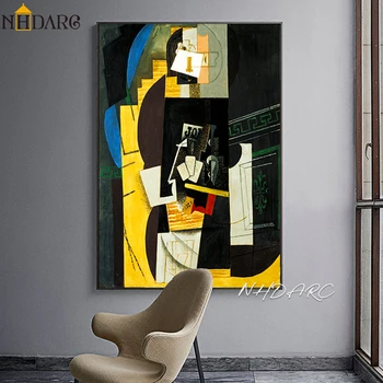 Pablo Picasso Klasik Soyut Retro Poster Tuval Baskı Boyama Modern Duvar Resimleri Sanat Oturma Odası ev içi dekorasyon