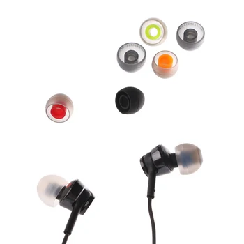 6 Pairs 3.8 mm Yumuşak Silikon Kulak Kulaklık Kapakları kulaklık uçları Uçları Çift Renkli Kulak Pedleri Kulaklık Aksesuarları