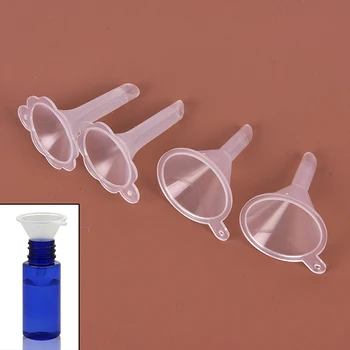 10 ADET Sevimli Küçük Plastik Parfüm Difüzör Şişe Mini Sıvı Yağ Hunileri Laboratuvarı