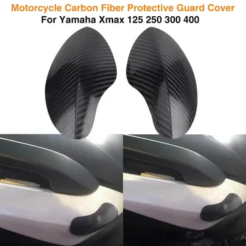 Motosiklet Scooter Aksesuarları Sol Ve Sağ Yan Kapakları Gerçek Karbon Fiber Koruyucu Kapak Yamaha Xmax 125 250 300 400