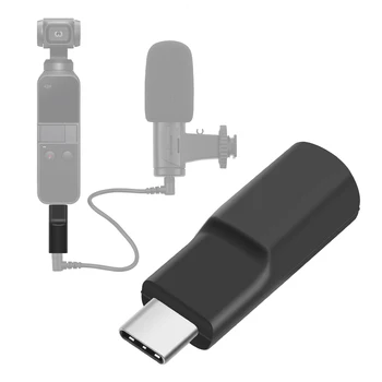 3.5 MM Mikrofon Ses Adaptörü DJI Osmo Cep 1 Kamera Mikrofon Dönüştürücü Adaptör Kayıt Video Uzatma Aksesuarları