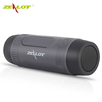 Zealot S1 taşınabilir bluetooth'lu hoparlör Kablosuz Bisiklet Ses Kutusu ile LED su geçirmez açık alan aydınlatması Subwoofer Stereo Surround
