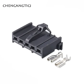 1 Takım 5 Pin Otomatik kablo tesisatı konnektörü 4.8 MM Dişi Fiş Fiat Palio Klima Kontrol Paneli Soketi
