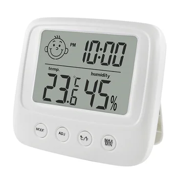 LCD Dijital Arka Termometre Higrometre Doğru Elektrikli Sıcaklık Nem Ölçer Sensörü Ölçer Hava İstasyonu Ev İçin