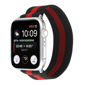 Naylon Spor Elastik Bant İçin Apple saat kayışı 38mm 40mm 42mm 44mm Watchband iWatch Bilezik Serisi 2 3 4 5 Spor Bileklik