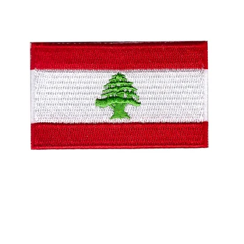 Ücretsiz Kargo 10 adet lübnan ulusal bayrak yeni lansmanı İşlemeli yama demir on Aplike konfeksiyon nakış yama DIY aksesuar