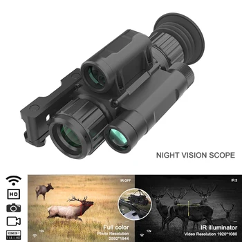Dijital Gündüz ve Gece Görüş Kapsamı Monoküler IR 850nm Gece Görüş Monoküler Avcılık Kamera Dağı İle ZIYOUHU NV009A